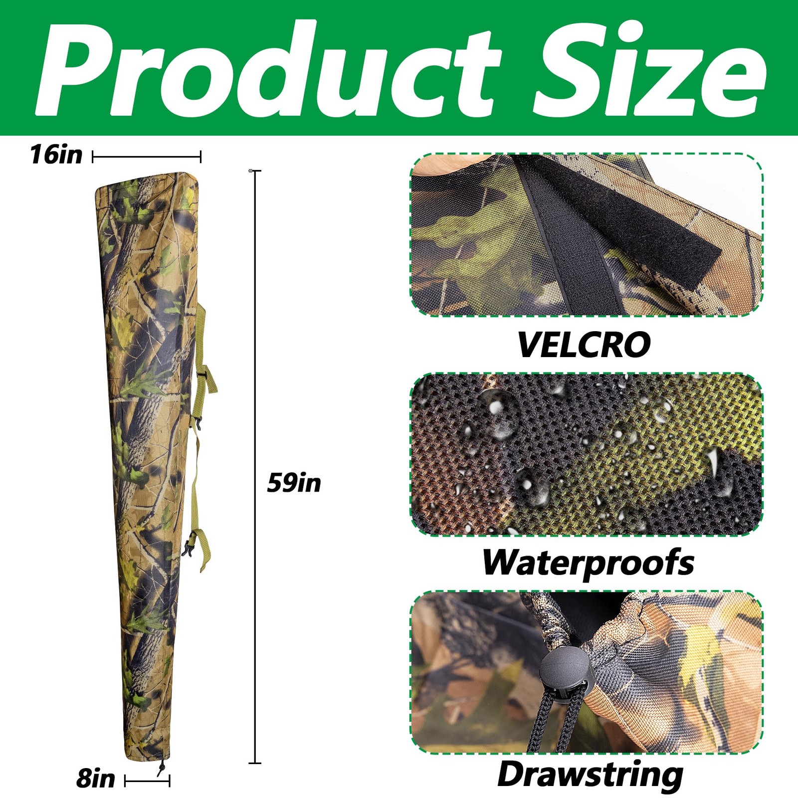 Adjustable Camo Feeders-100 Lb Tree Hugger Gravity Deer Feeder with Adjustable