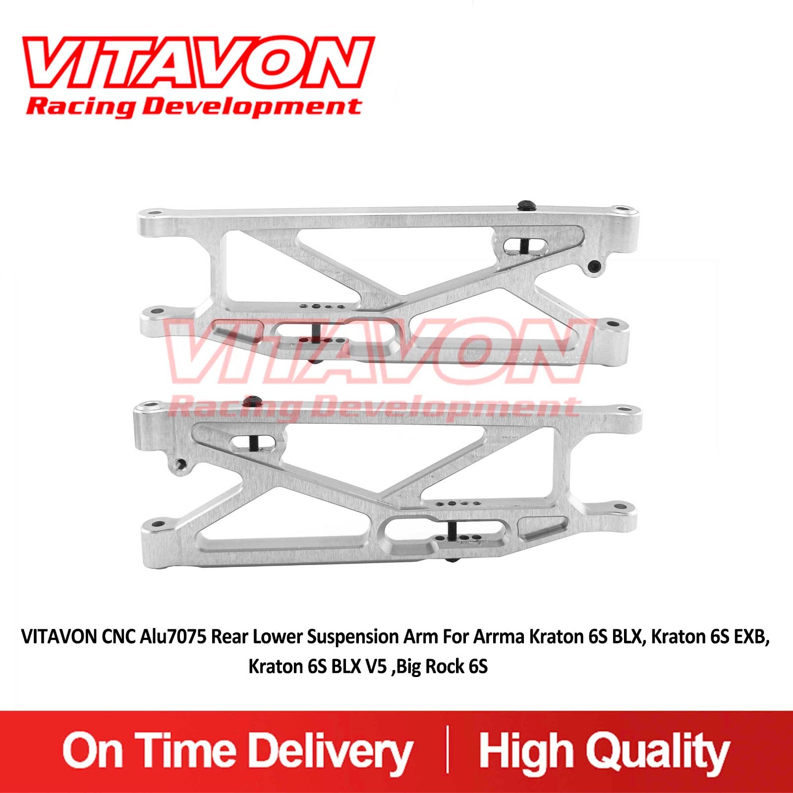 Vitavon CNC Rear Lower Suspension Arm For Arrma Kraton 6S BLX/EXB/BIG Rock 6S