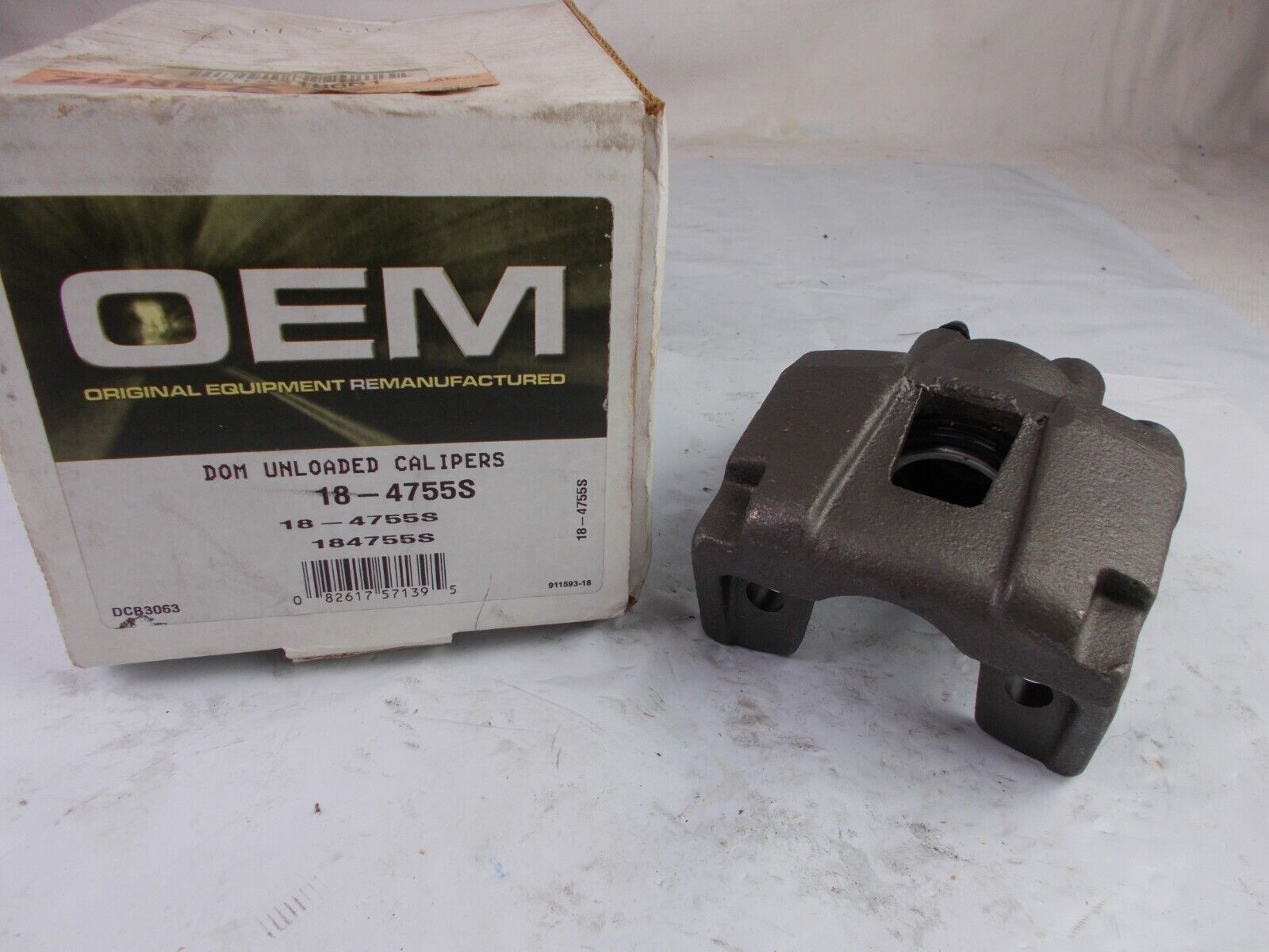 Disc Brake Caliper-Unloaded Caliper Rear Left OEM 18-4755S Reman
