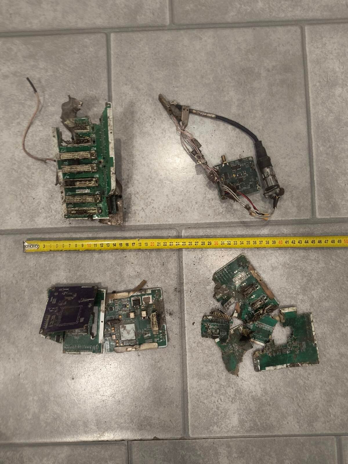 Boards from control unit of shut down russian Shahed (Geran`) drone
