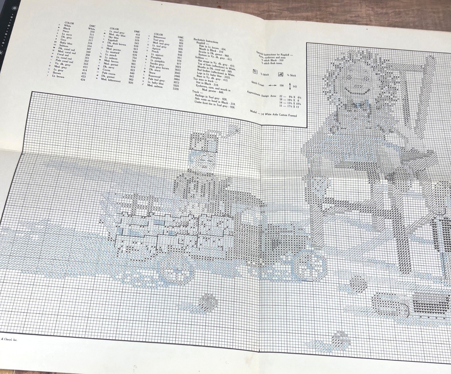 Jerrys Friends Cross-Stitch Pattern Featuring Vintage Toys Includes