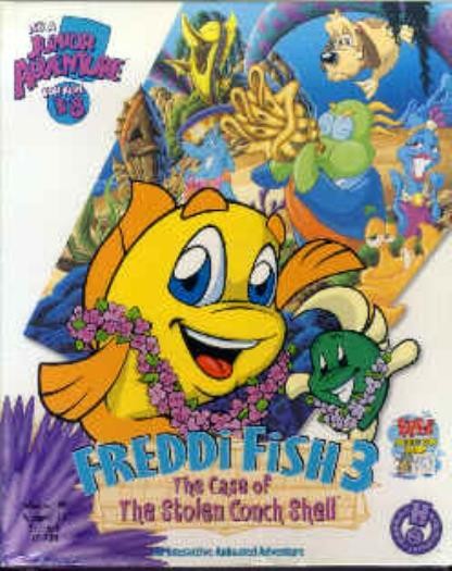Freddi Fish 3 & The Case Of The Stolen Conch Shell PC MAC CD find clues kid game