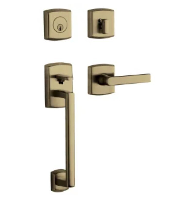 Baldwin Soho Right Handed Sectional Single Cylinder Keyed Entry Handleset Brass