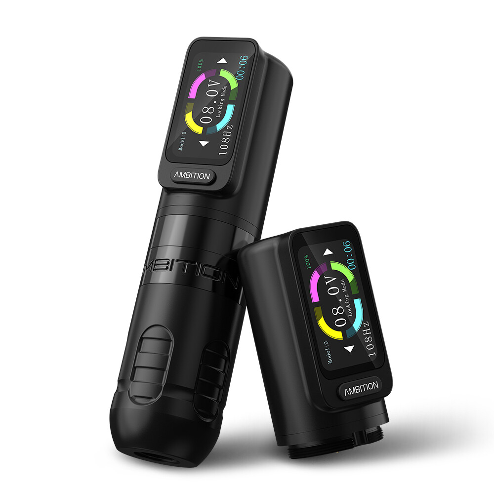 Ambition Drive Drive Wireless Tattoo Machine Rotary Pen Battery 2400mA Touch LED