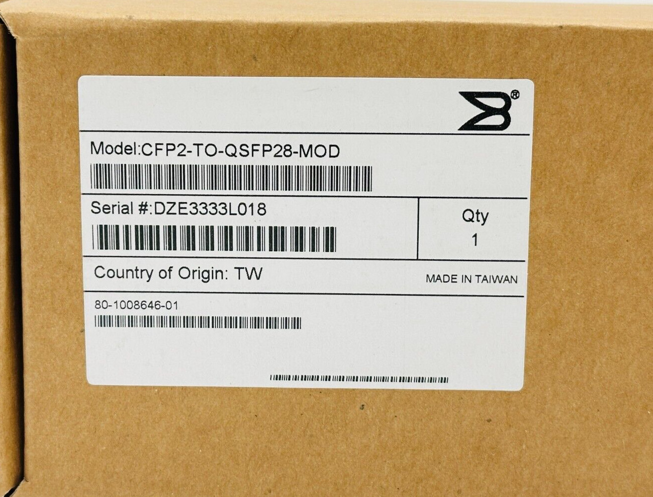 NEW - Brocade CFP2-TO-QSFP28-MOD Adapter Module - FREE SHIPPING