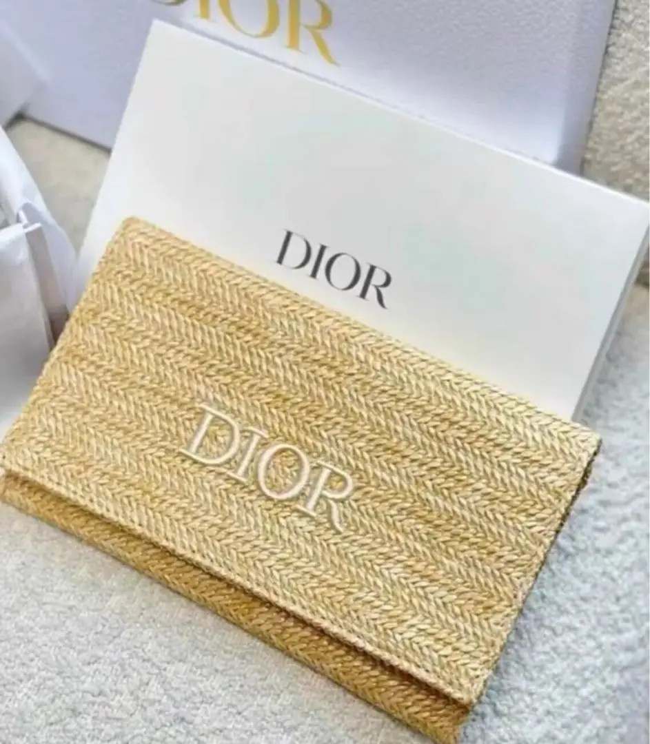 Christian Dior Novelty Clutch Pouch 2023 Summer Rattan Beige Japan New F/S