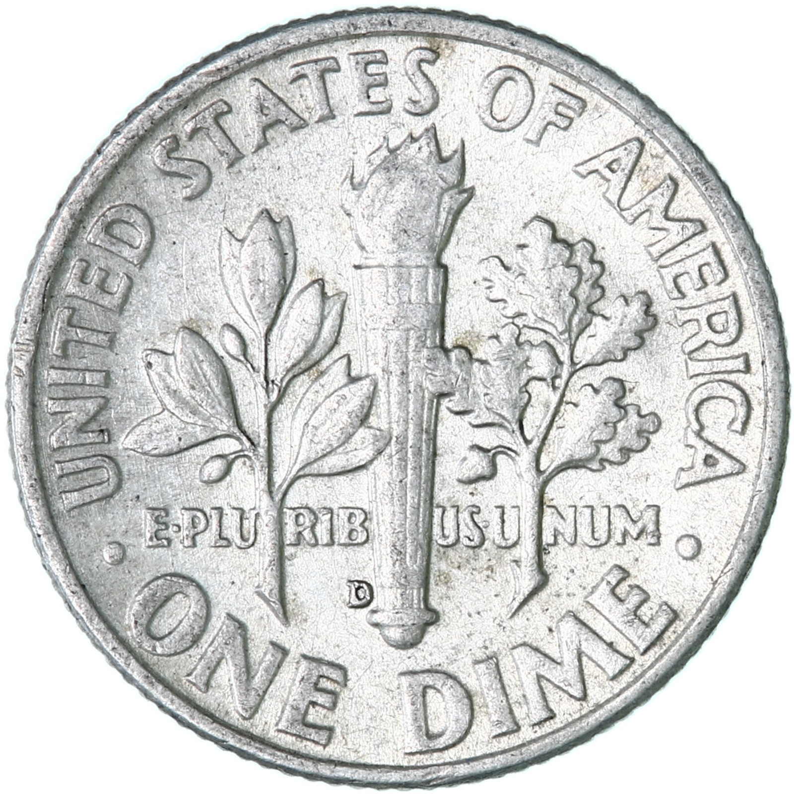 1951 D Roosevelt Dime 90% Silver About Uncirculated AU