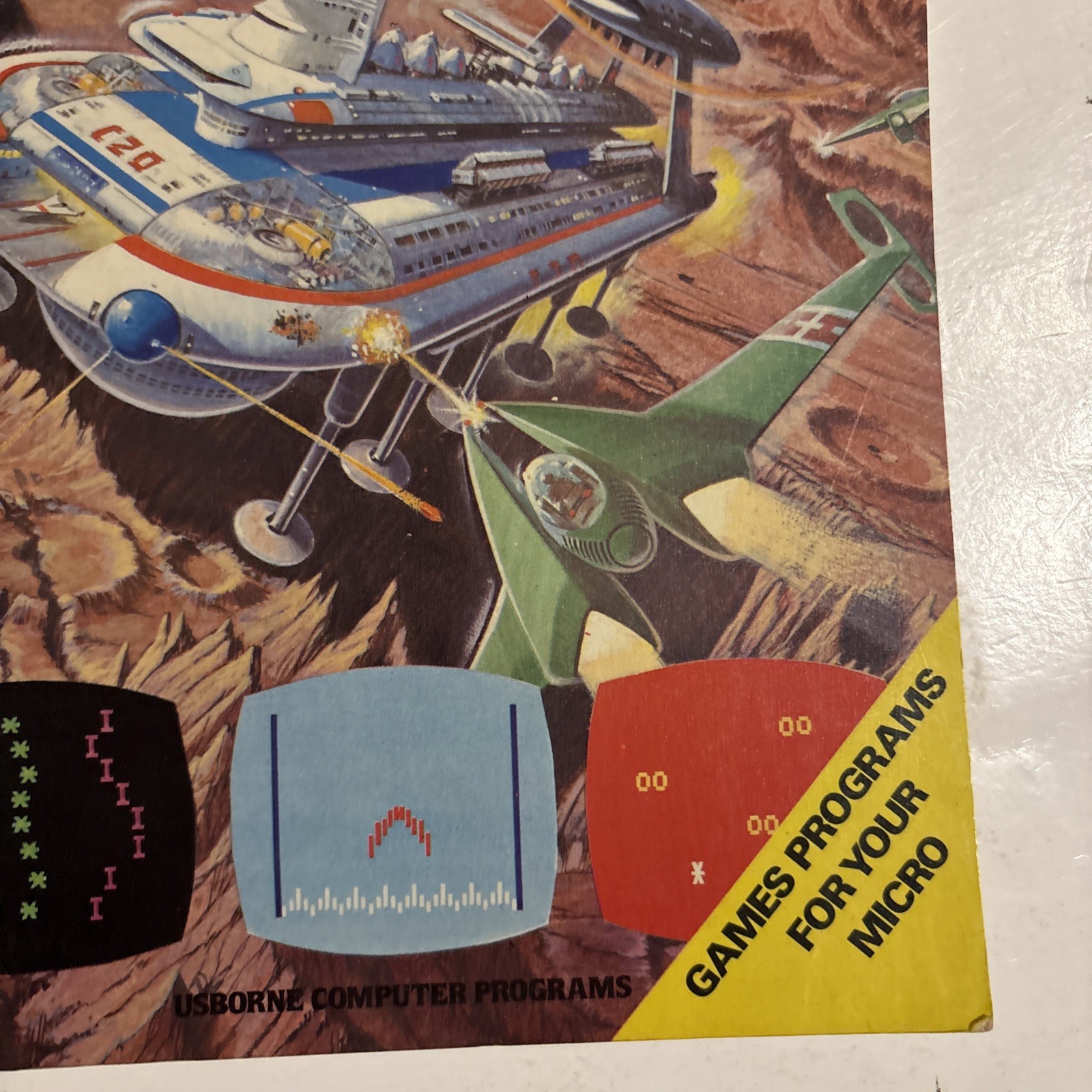 RARE Vtg Computer Spacegames Program Book TRS-80 BBC Apple Usborne 1982 BASIC