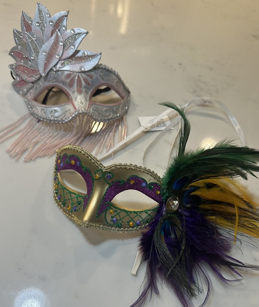 Lot of 2~ Masquerade Mask ~ Mardi Gras ~ Venetian Ball Mask ~ Costume