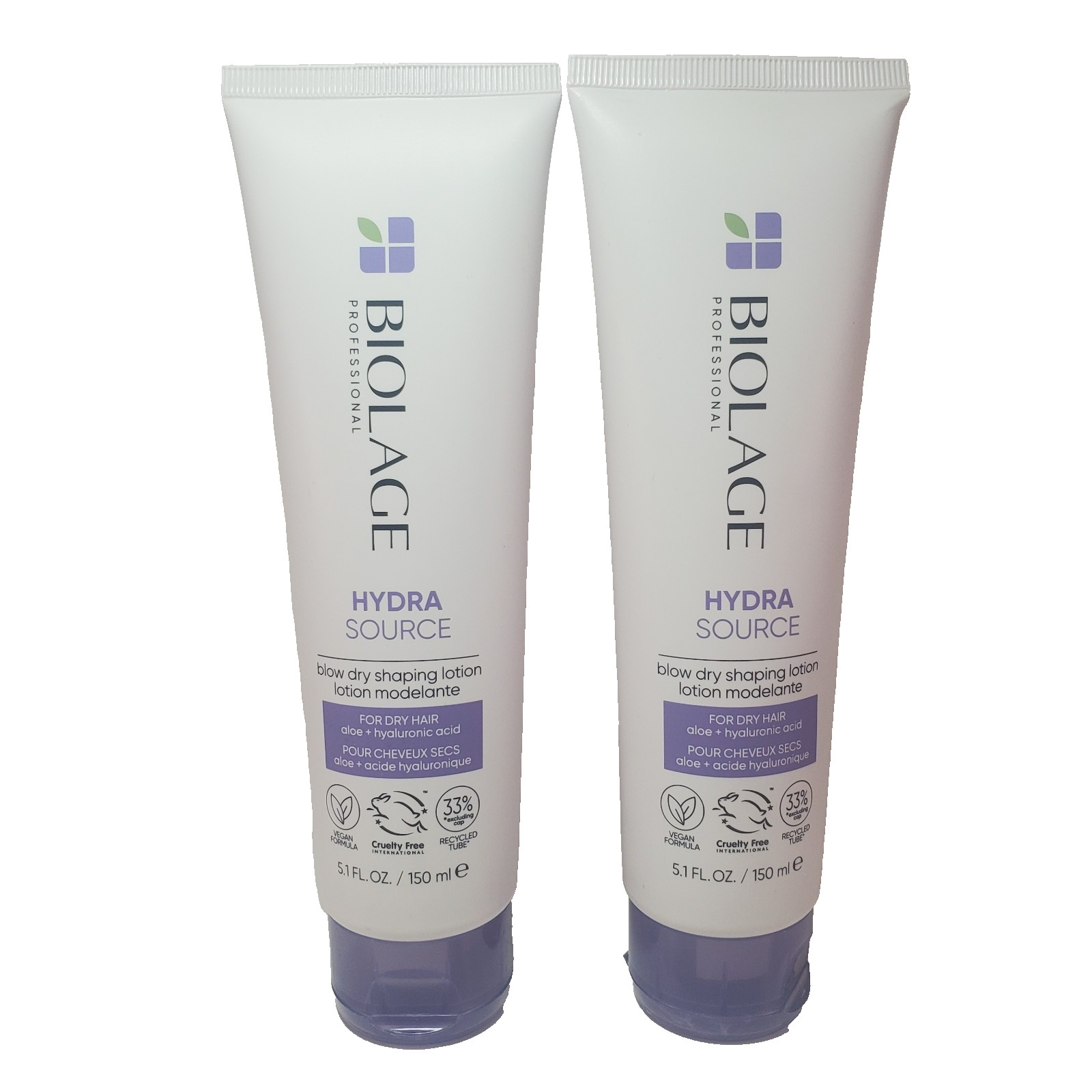 Biolage Hydra Source Blow Dry Shaping Lotion, 5.1 fl oz, LOT OF 2, NEW FREE SHIP