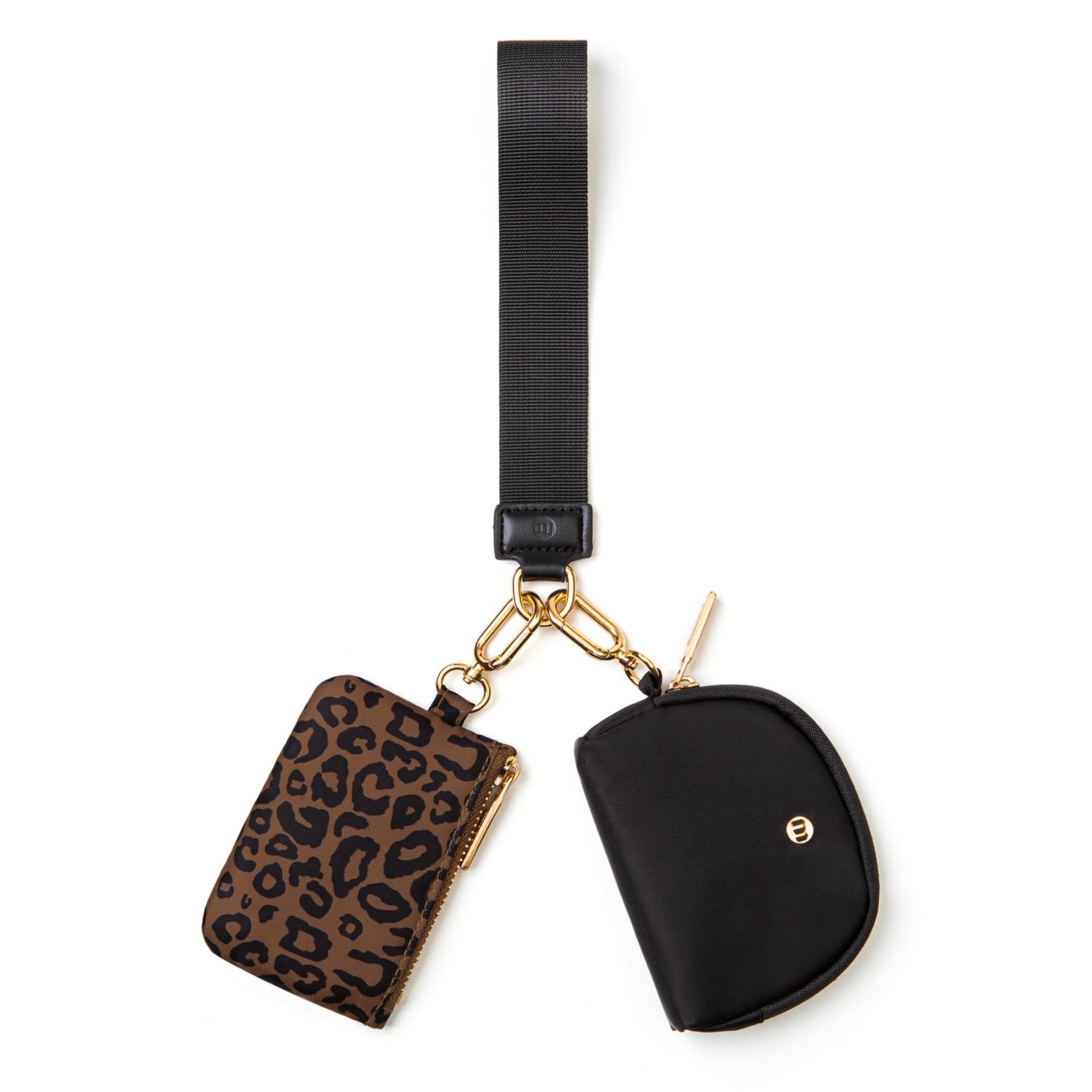 Mini Zip Around Wristlet Wallet for Dual Pouch Wristlet Portable Wallet Coin ...