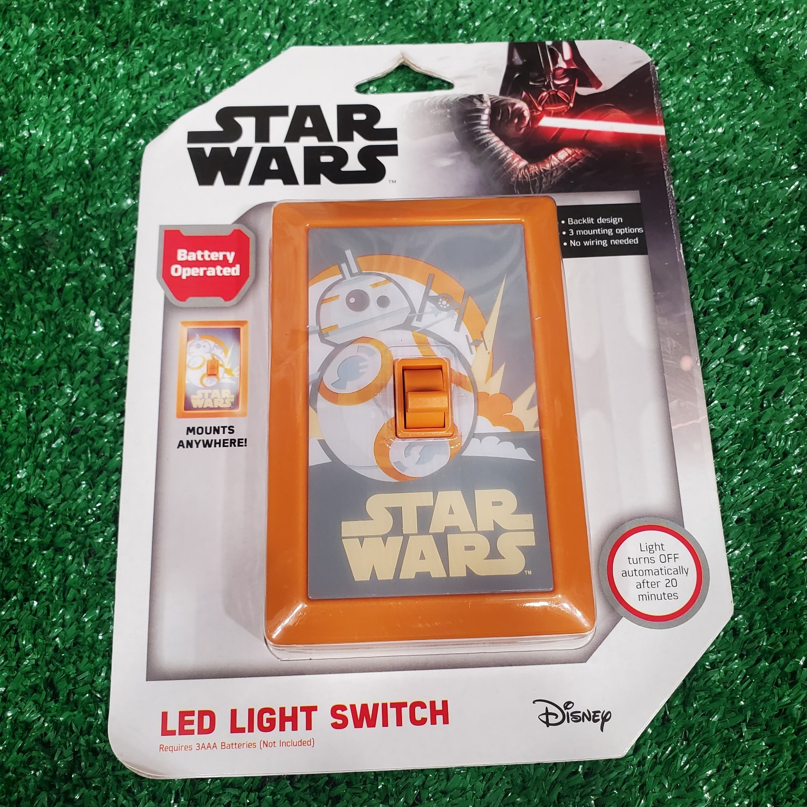 Star Wars Switch LED Night Light, Manual On / Off Switch New