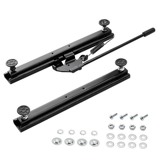 Seat Slider Kit with Hardware - Fits Go Kart, Go Cart, Bucket Seats - Universal