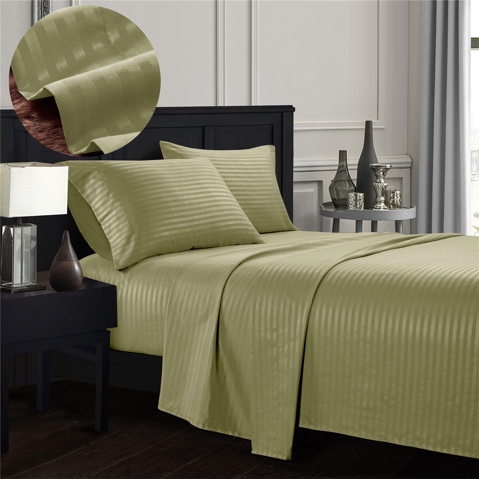 4x Piece Bed Sheet Set Hotel Luxury Ultra Soft Microfiber Deep Pocket Sheets Set