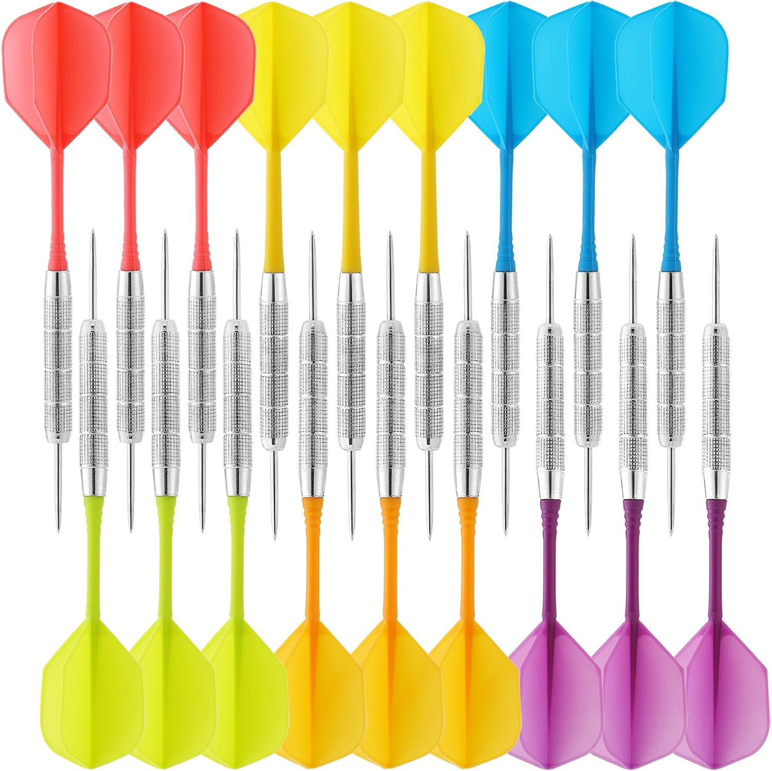 Integrated Dart Flights and Shafts, 6Pcs Professional Dart Replacement Flights A
