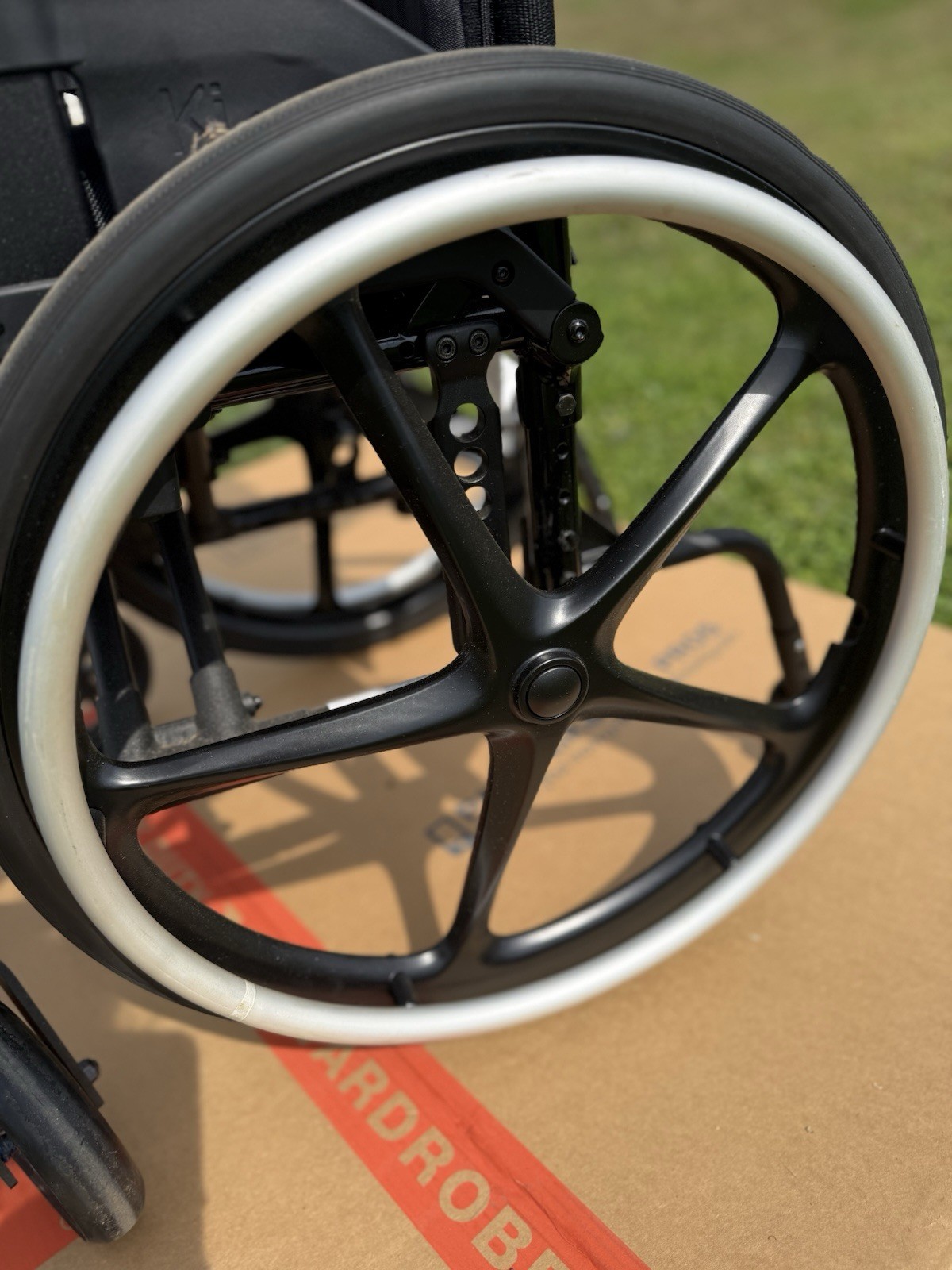 Ki Mobility Catalyst 5VX Ultralight Folding Wheelchair WITH Accessories 35” High