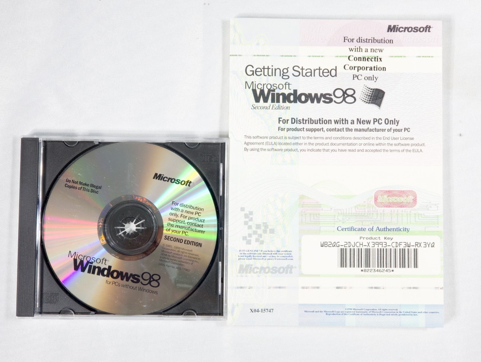 Vintage Connectix Virtual PC for Macintosh Mac with Windows 98 CD-ROM BOX42