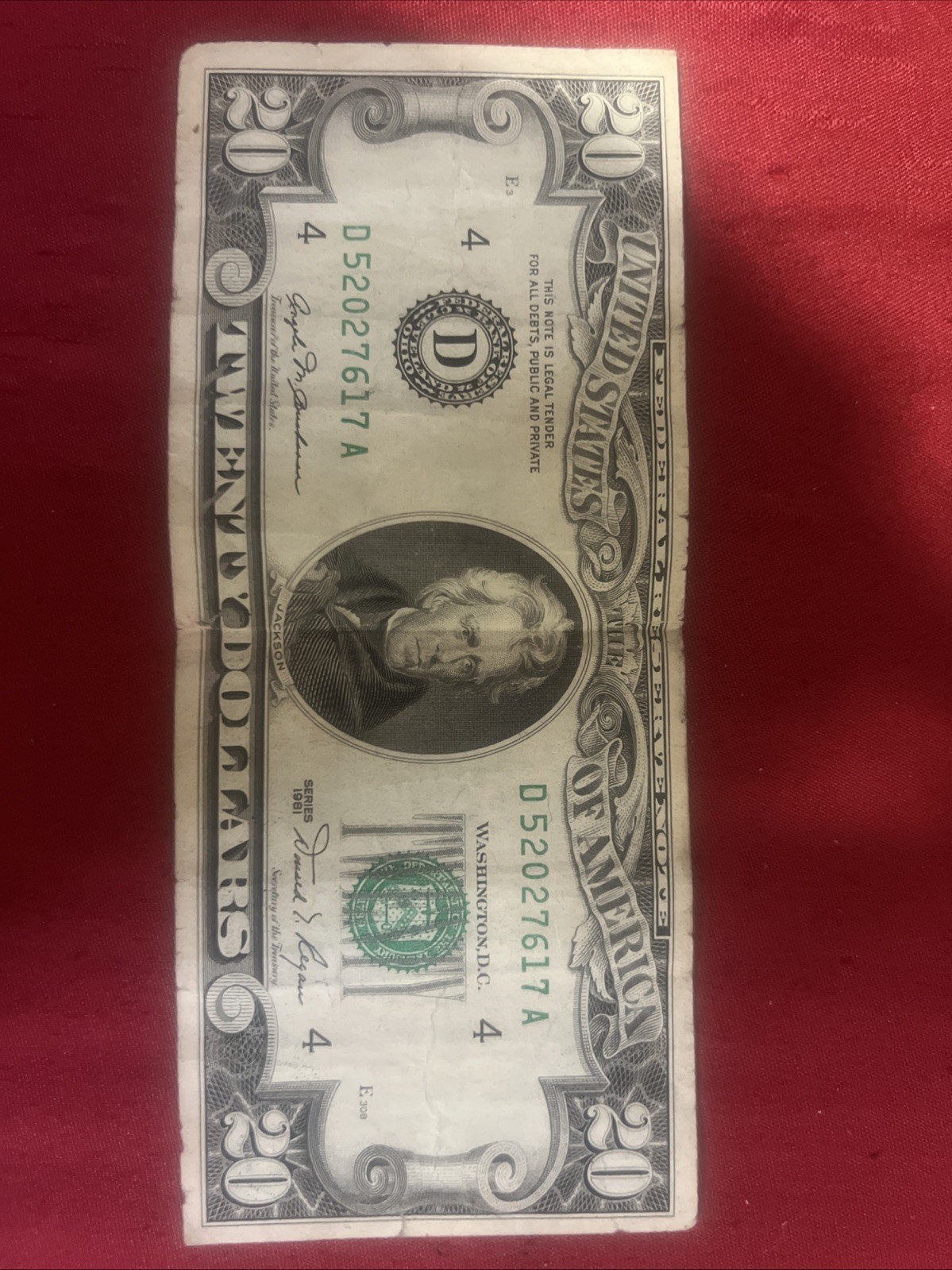 $20 dollars 1981