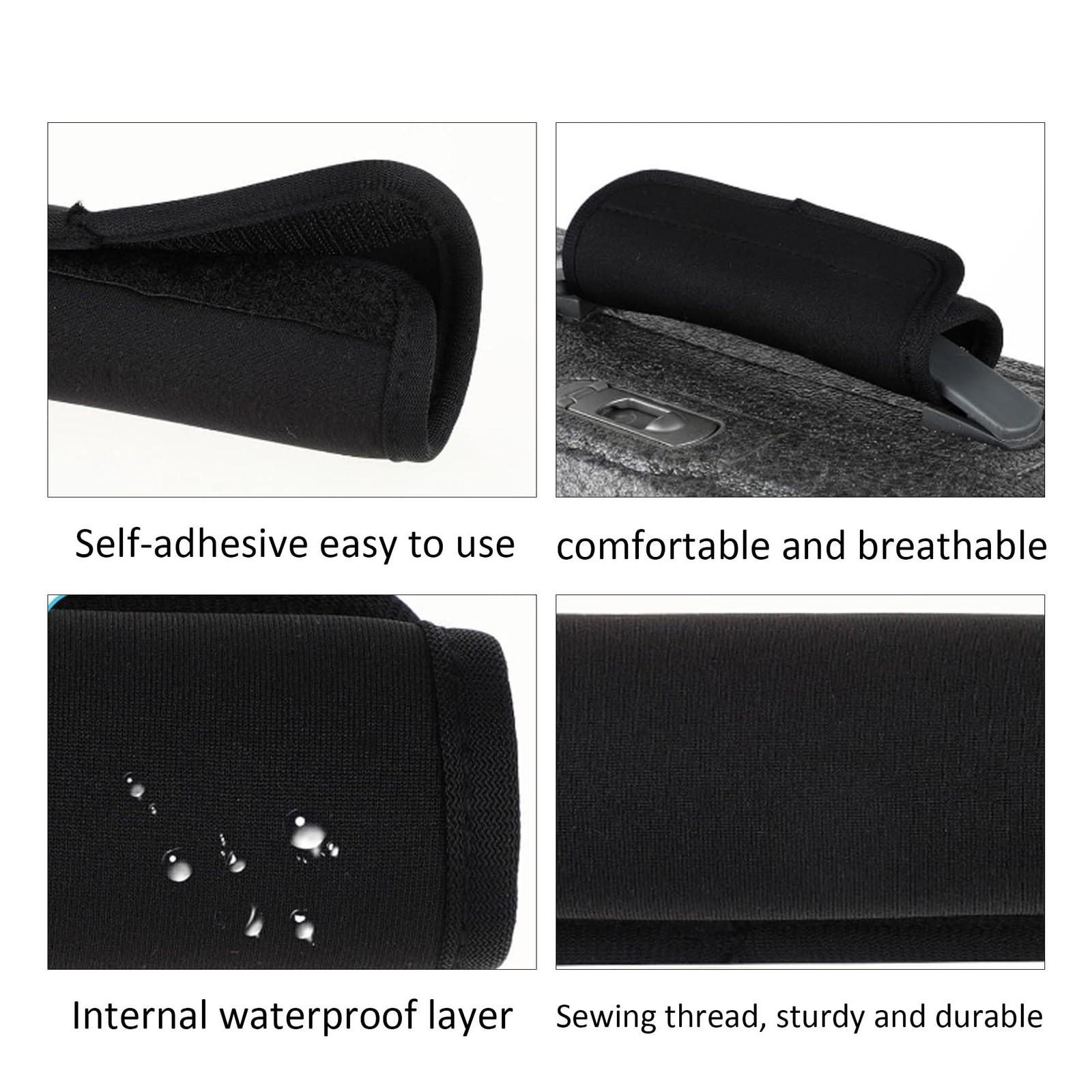 2PCS Soft Luggage Handle Wraps, Travel Suitcase Handle Cover Identifier Tags ...