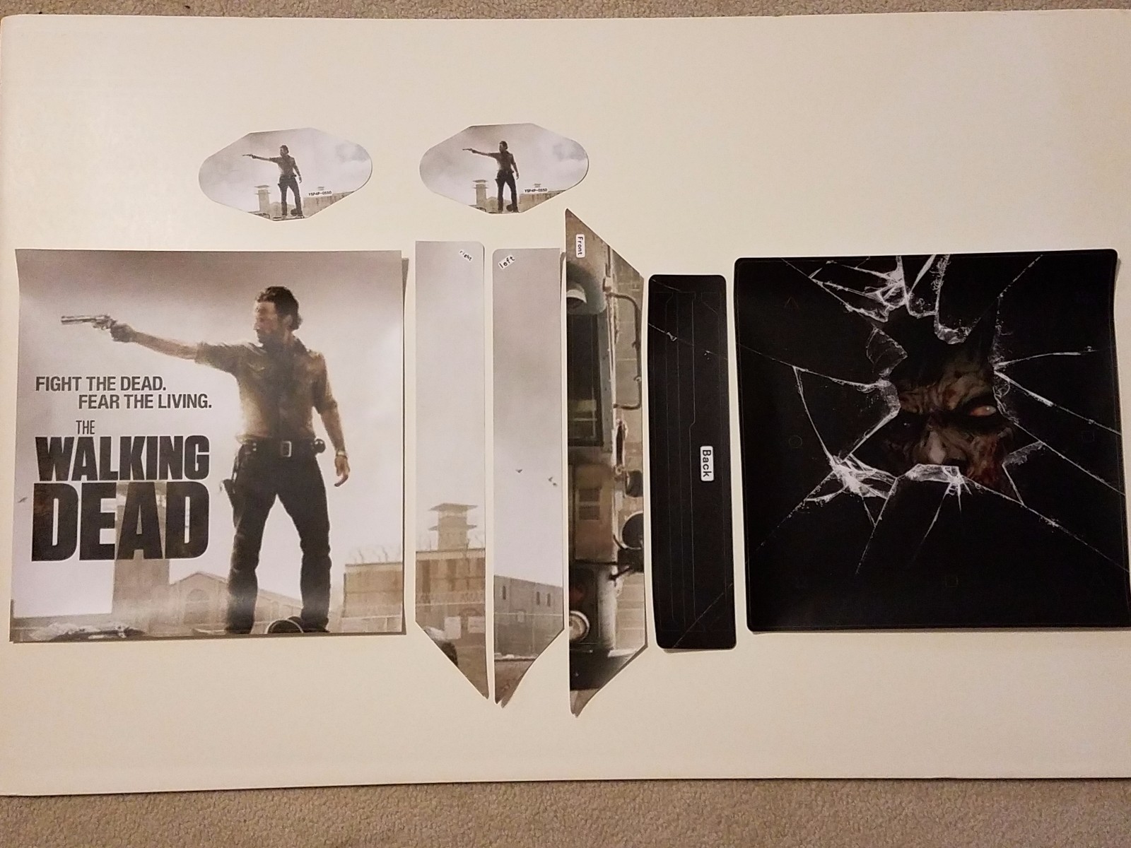 Sony PS4 Pro Console and Controller Skins /Decal-- The Walking Dead TWD (Pro)