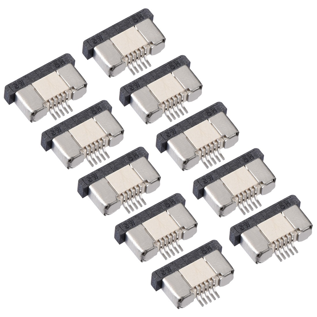 FFC/FPC Connector 5Pin Pitch 0.5mm Bottom Contact Pick Drawing Socket 10Pcs