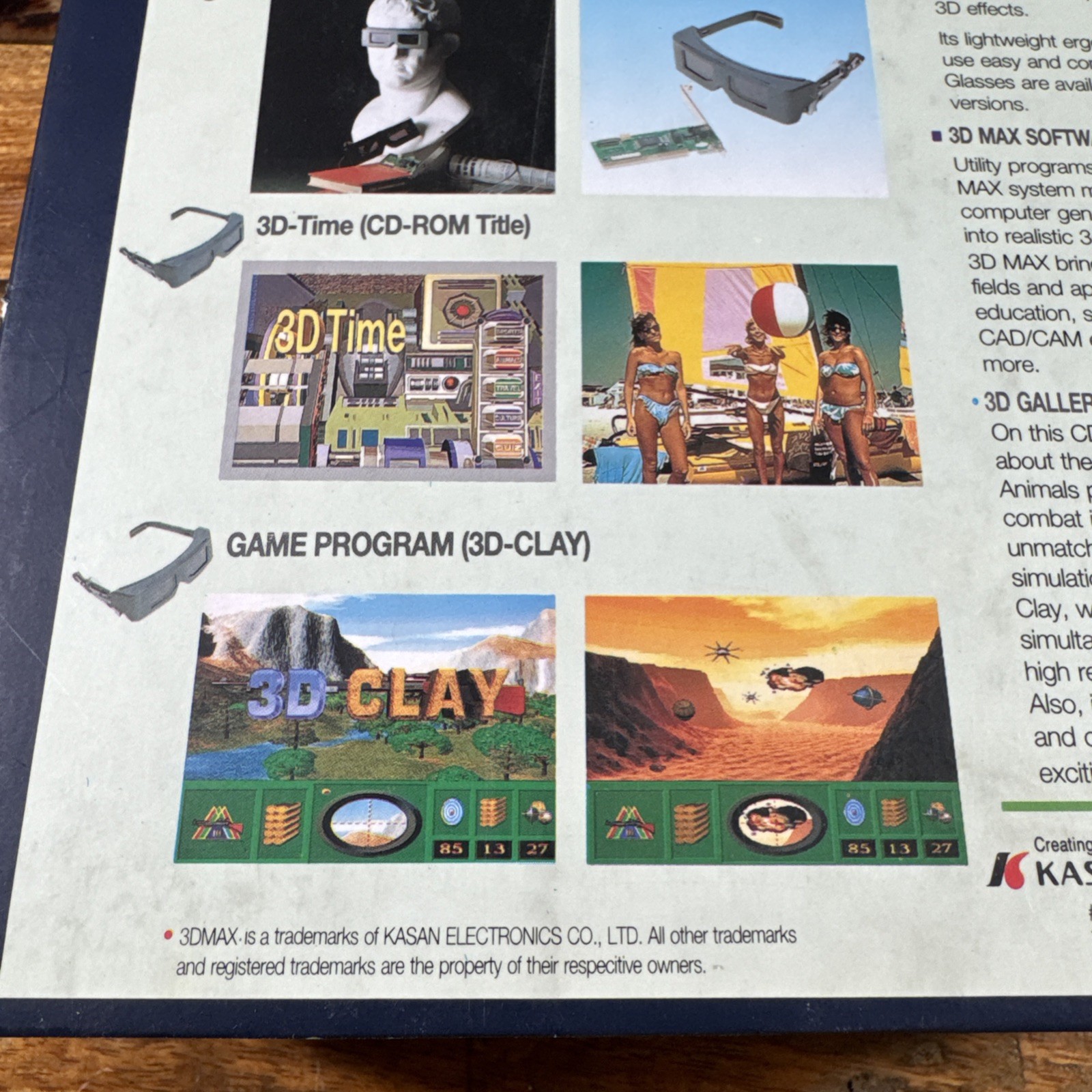 Vintage KASAN ELECTRONICS KASAN 3D-MAX Programming Computing 1995