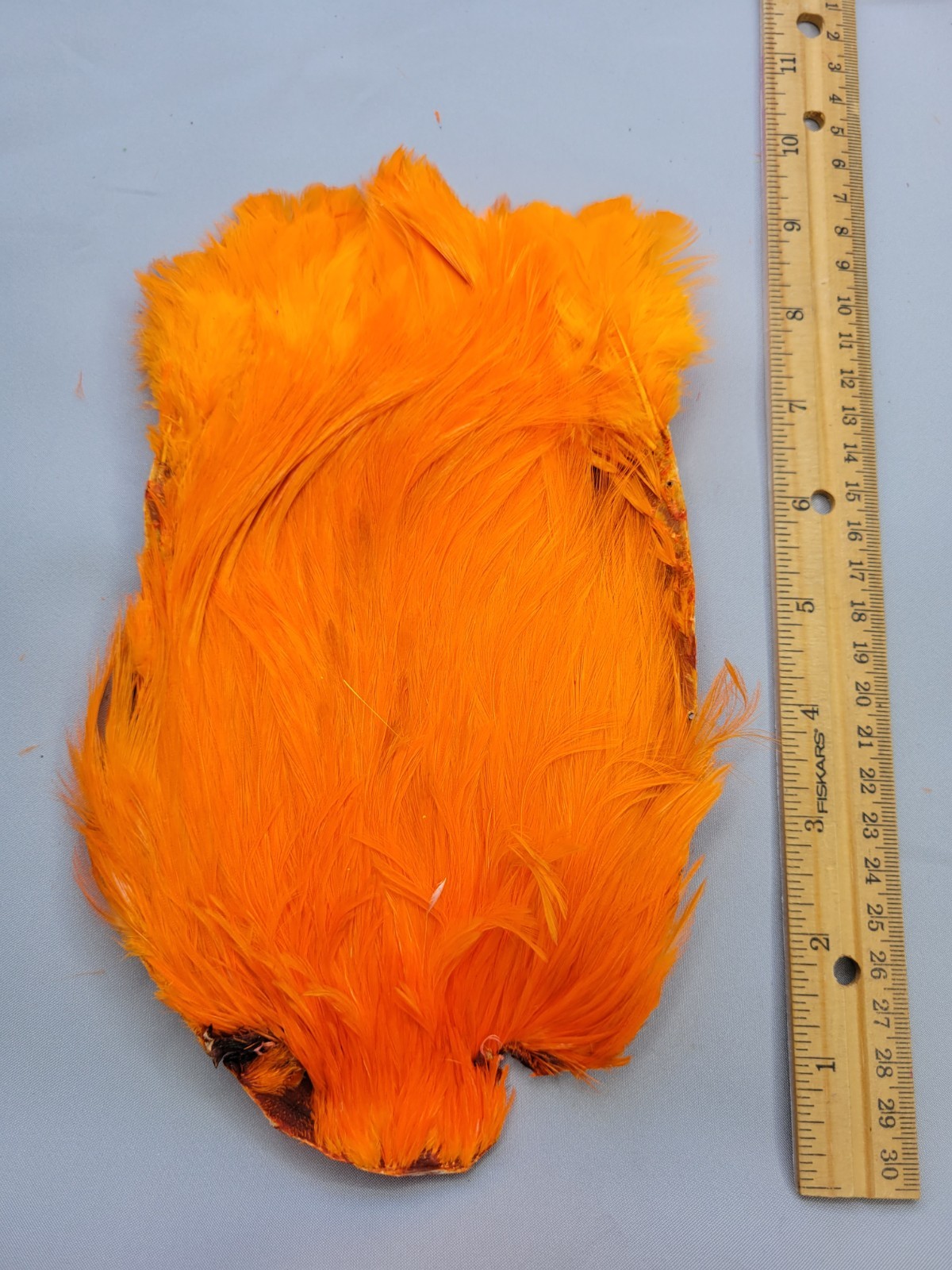 Lot 168,  Top Quality  HOT ORANGE  India Rooster Streamer Neck Cape Feathers
