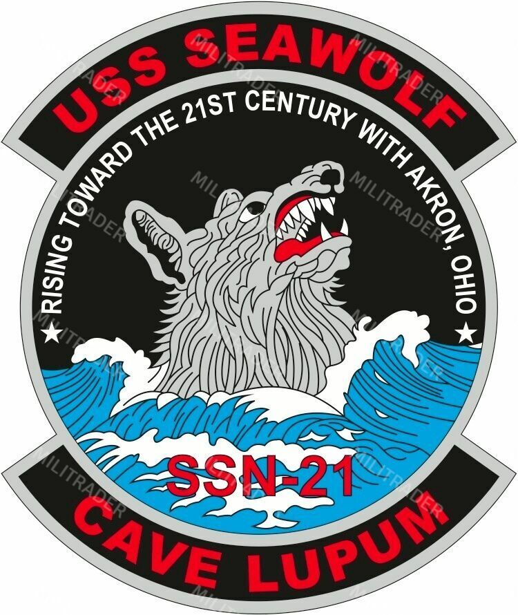 USS Sea Wolf Self-adhesive Vinyl Decal/Sticker