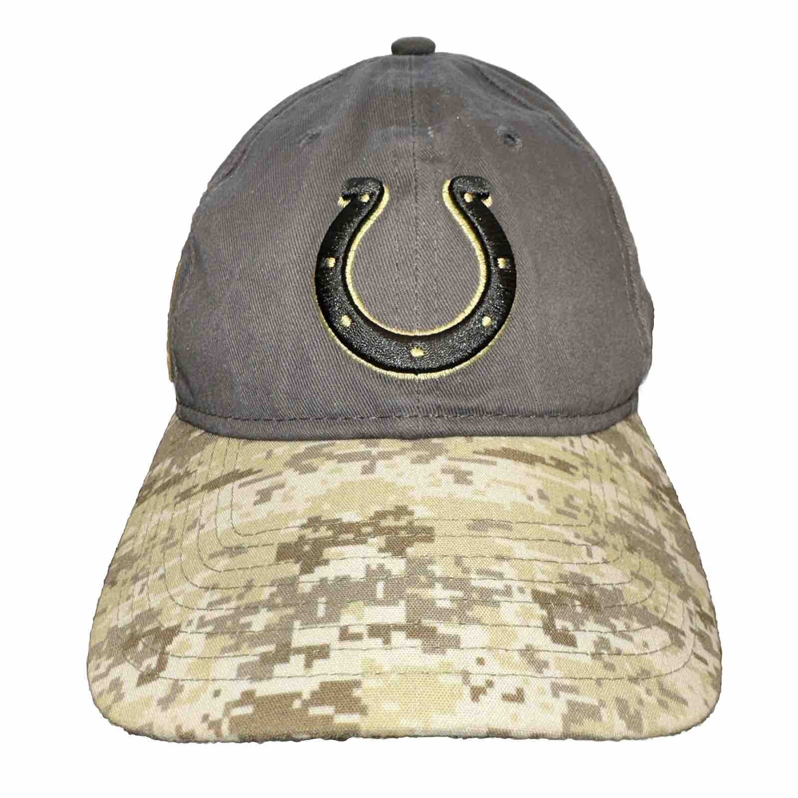 Indianapolis Colts Veterans Gray Camo Bill Hat Cap New Era 9TWENTY NFL Colt Logo