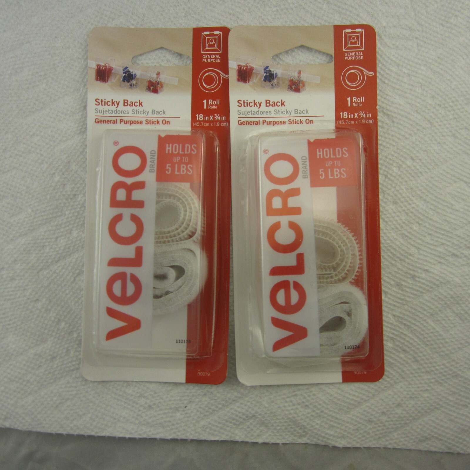 Hook And Loop Sticky Back General Purpose Stick-On 18 inches x 3/4 inch.