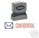 Xstamper Title Rubber stamper 2 Color Pre-printed with word Confidential Stamp