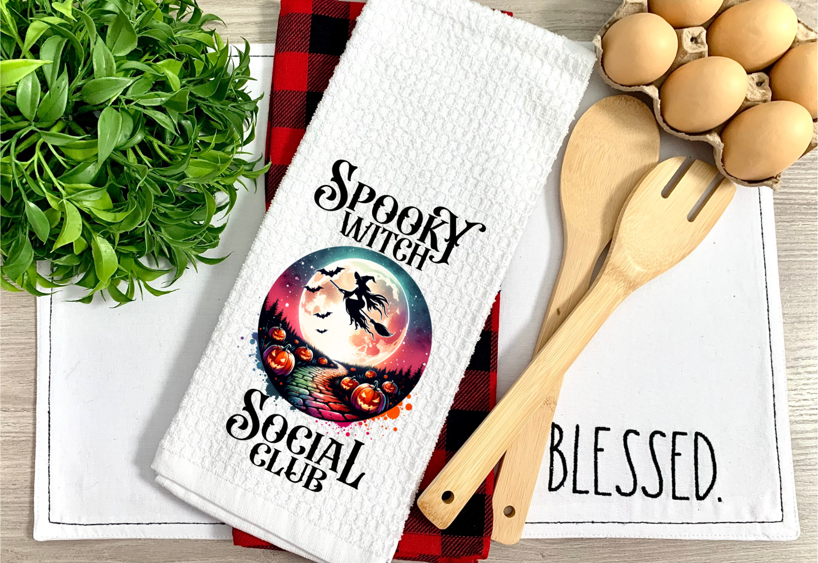 Witches Social Club, Waffle Weave Towel, Micro Fiber, Gym, Spa, Hands(T519)