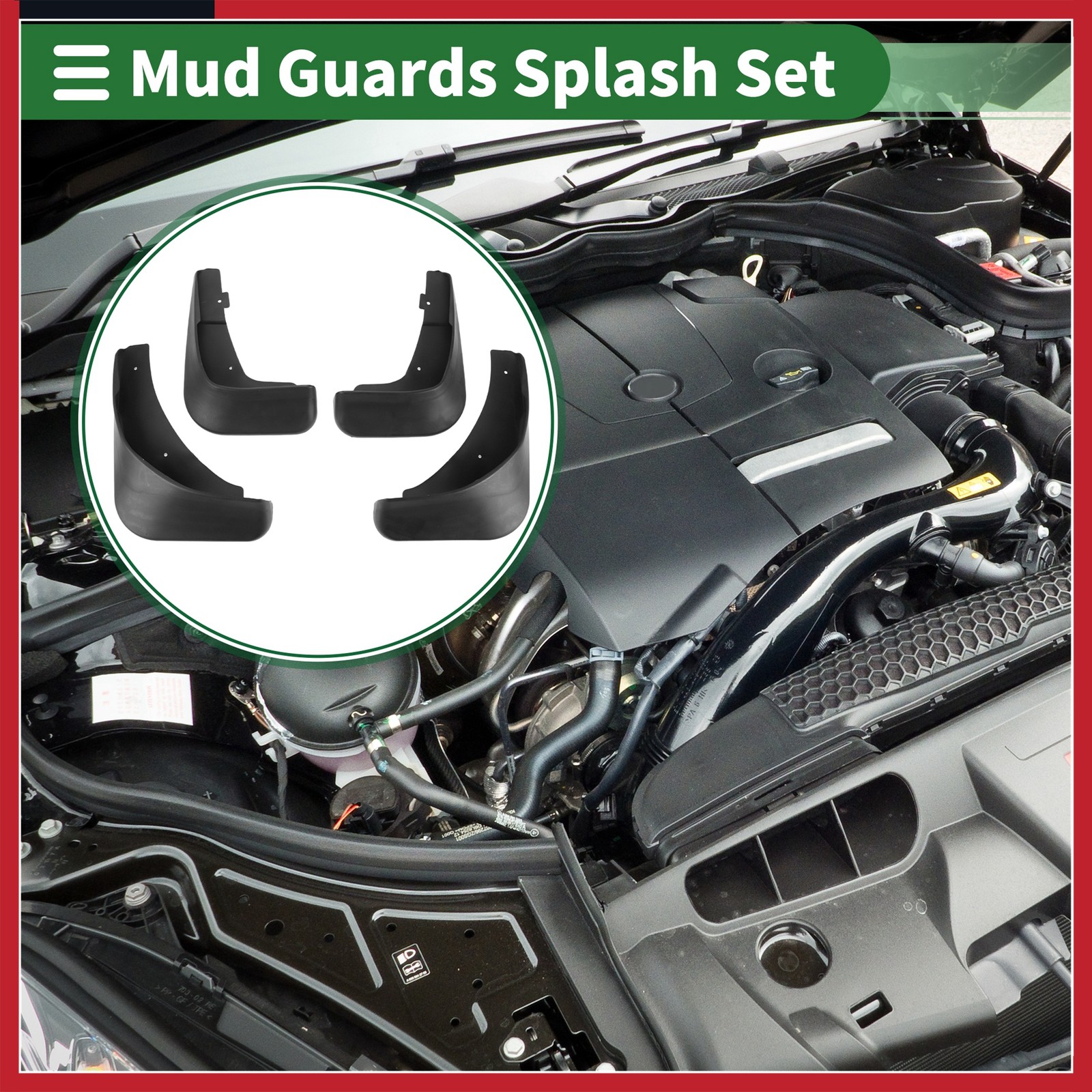 Mud Flaps Splash Guards Set Front Rear Mud Guards for Mitsubishi Galant 07-12