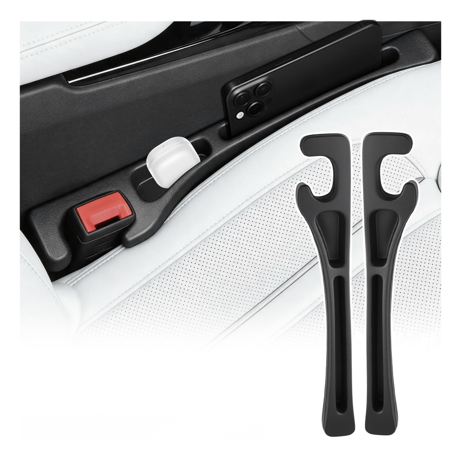 Bvcurdw 2 Pack Bendable Car Seat Gap Filler Organizer,No Drops Car Seat Gap P...