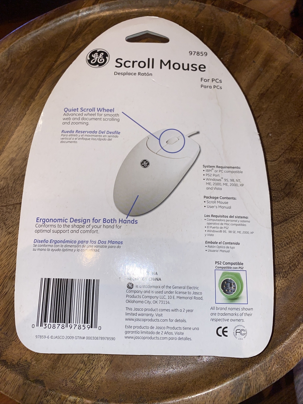 Brand New! General Electric GE Scroll PS2 Mouse 97859
