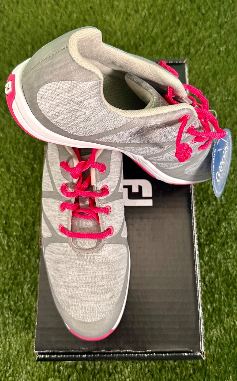 New in Box Footjoy Women's Leisure Golf shoe, White/Pink, #92903