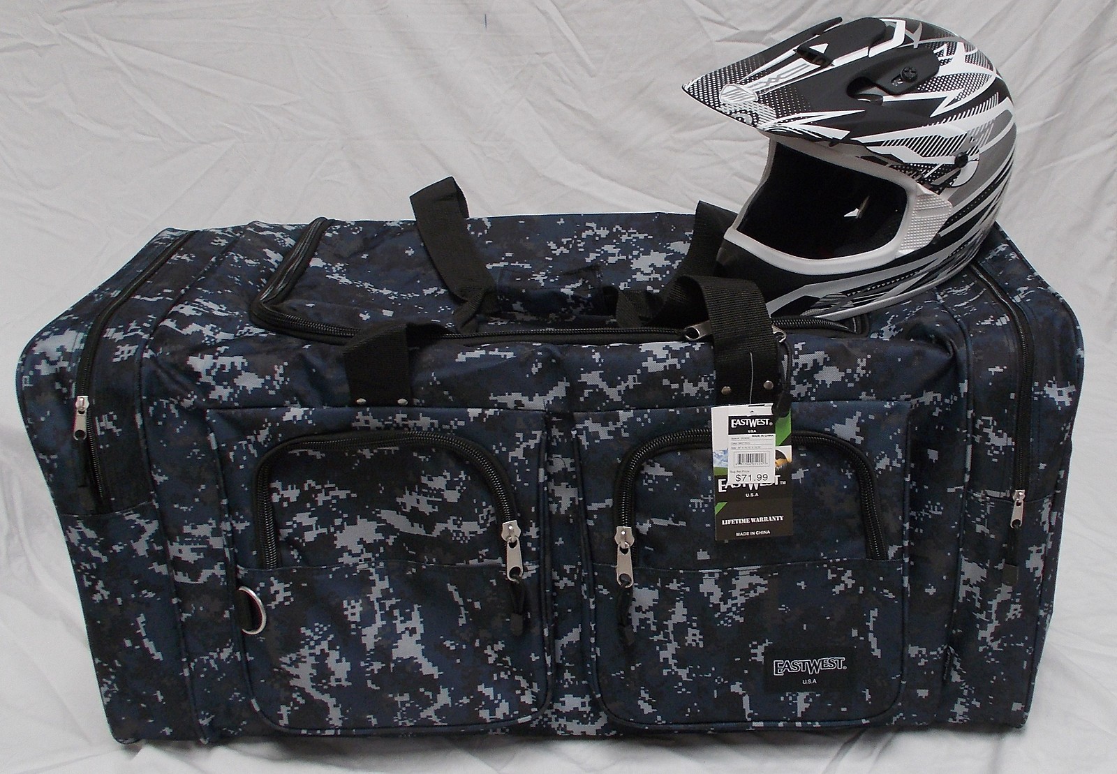 XL Moto x atv gear bag motocross mx off road paintball digital navy camo