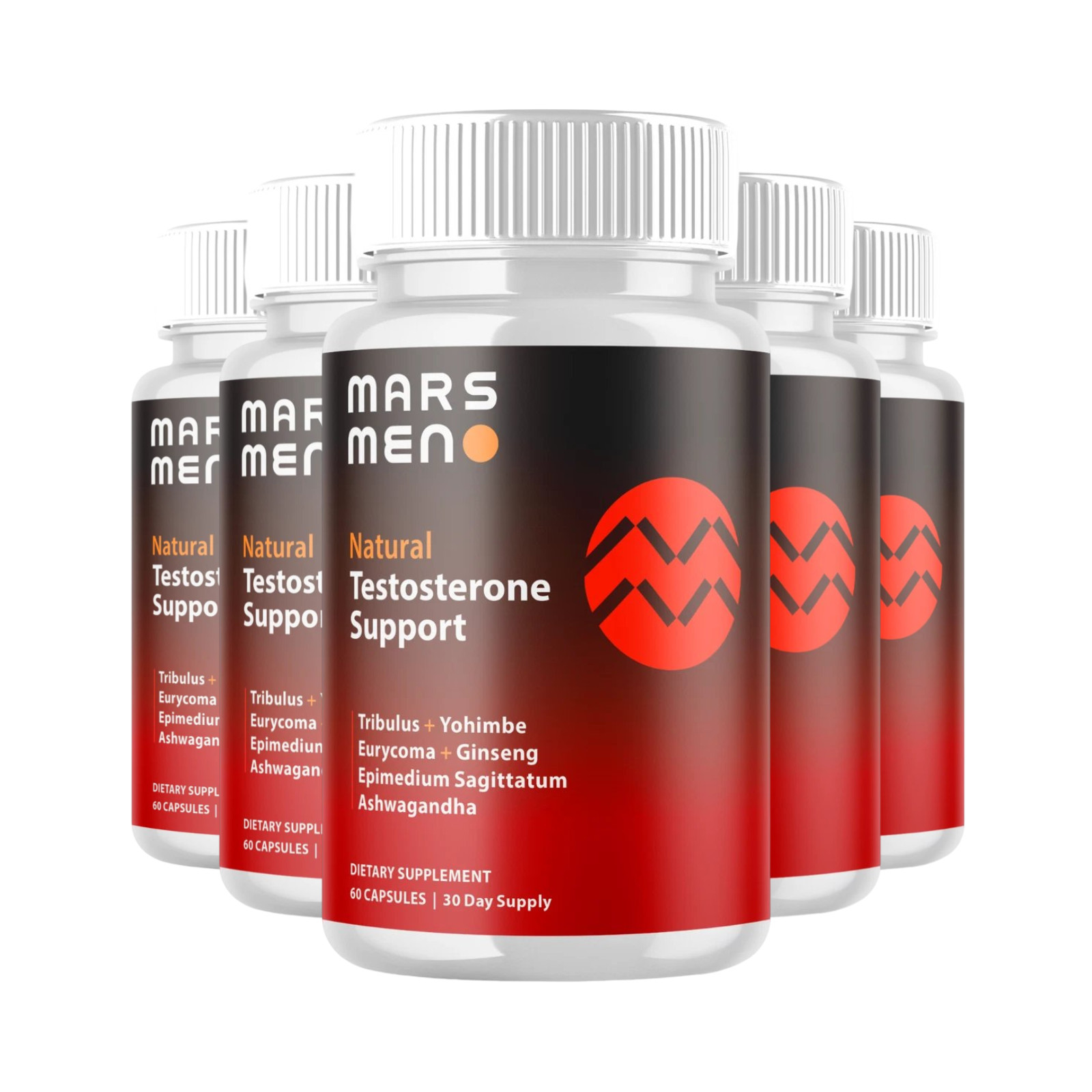 5-Pack Mars Men Capsules - MarsMen for Men Health Capsules - 300 Capsules