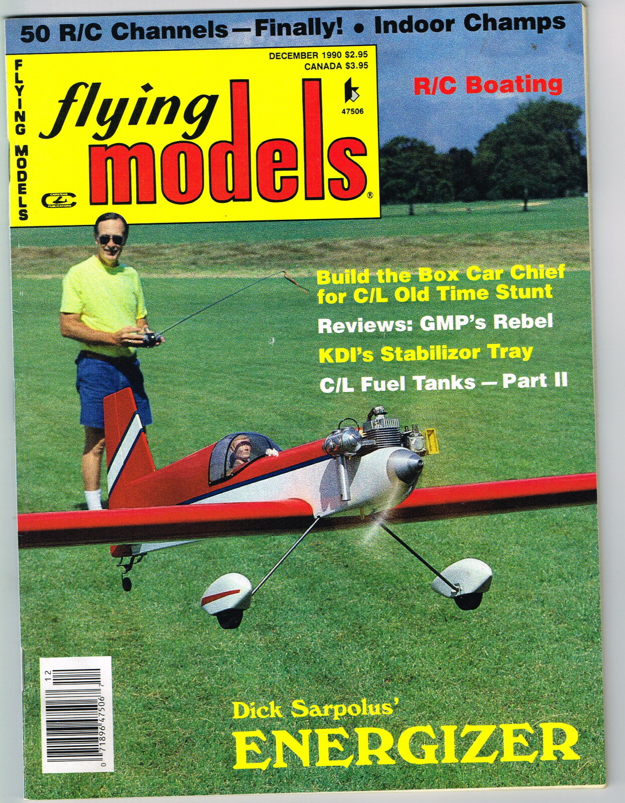 FLYING MODELS December 1990 Magazine Energizer: RC tail dragger sport