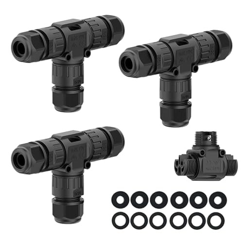 IP68 Waterproof 3-Way 3-Pole Cable Connectors – UL Listed Electrical Junction