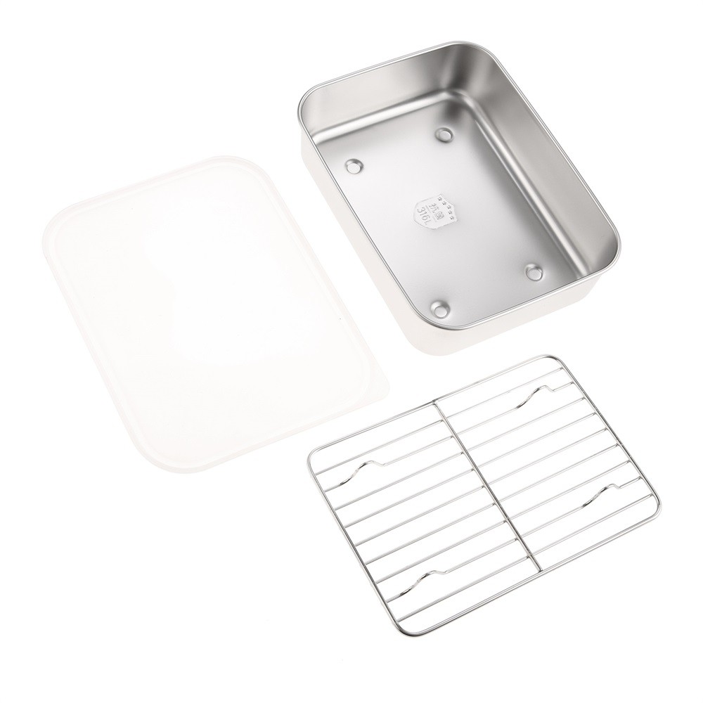 Casserole Dish Set - Baking Tray & Crispy Results Drying Rack & Airtight lid