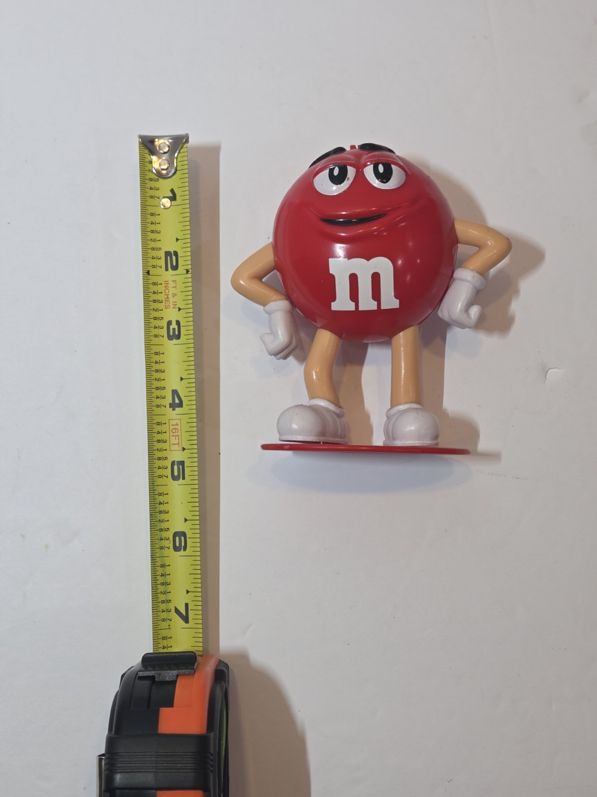 Red M&M Candy Dispenser Figure 6” Mars Candy Character Plastic