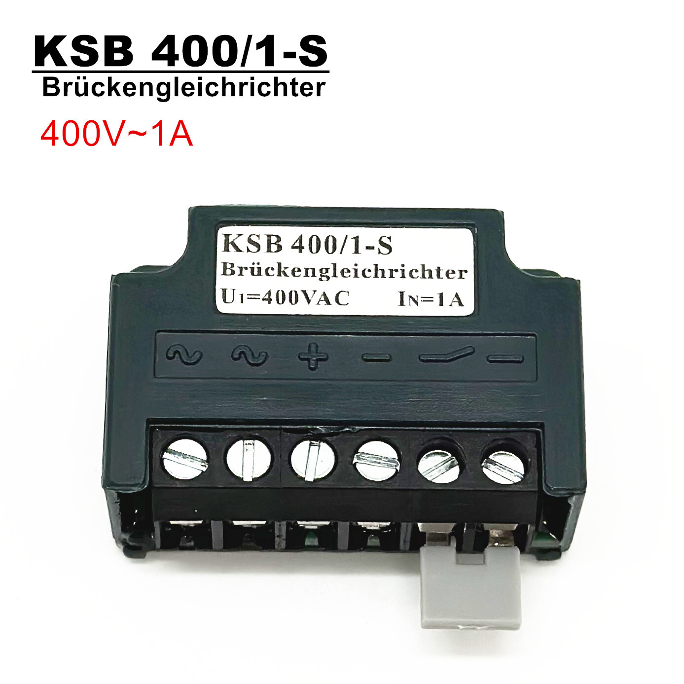 KSB 400/1-S U1=400VAC IN=1A Brückengleichrichter Motor brake rectifier module