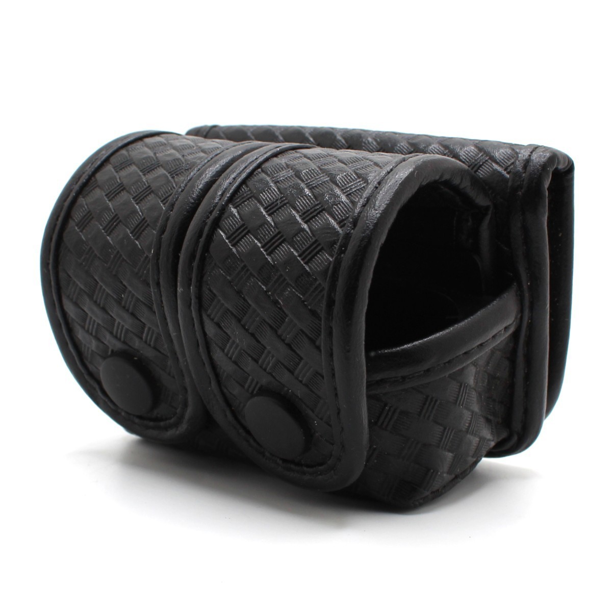 Double Speedloader Case Basketweave Snap Closure Revolver Shooting