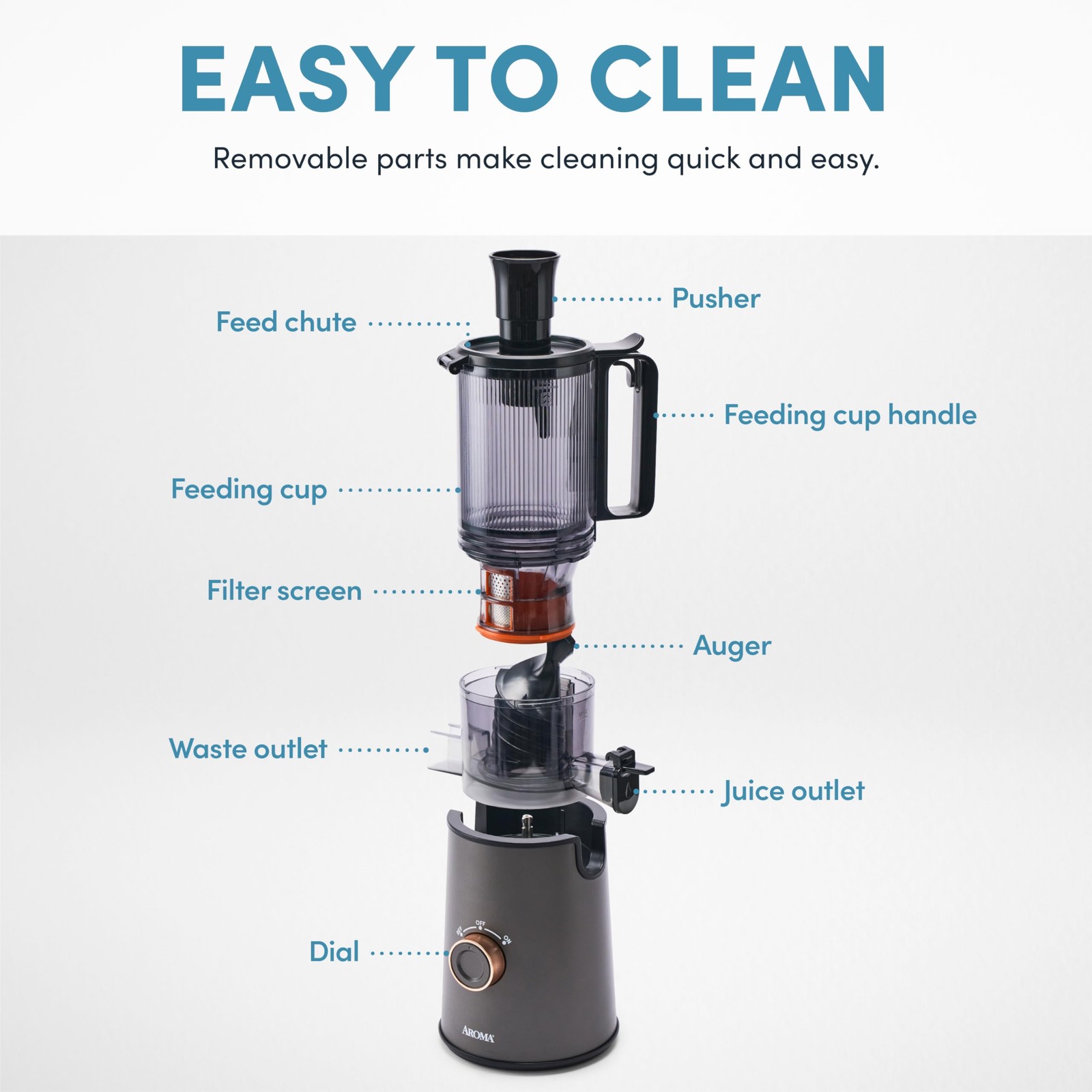 ® Cold Press Juice Machine Slow Masticating Fruit and Vegetable Juicer for Ho...