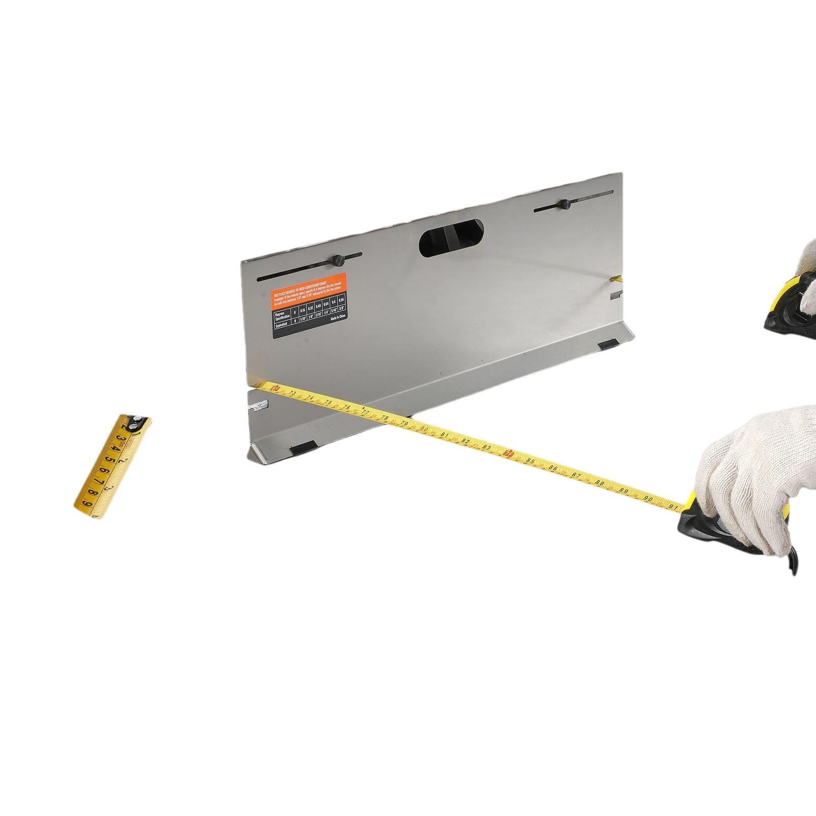 Stainless Steel Toe Plates Wheel Alignment Tool 2-Pack 4 Rods Magnetic Slot