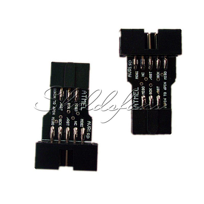 10-Pin to 6 Pin Adapter for ATMEL USB ISP AVR Programmer USBa