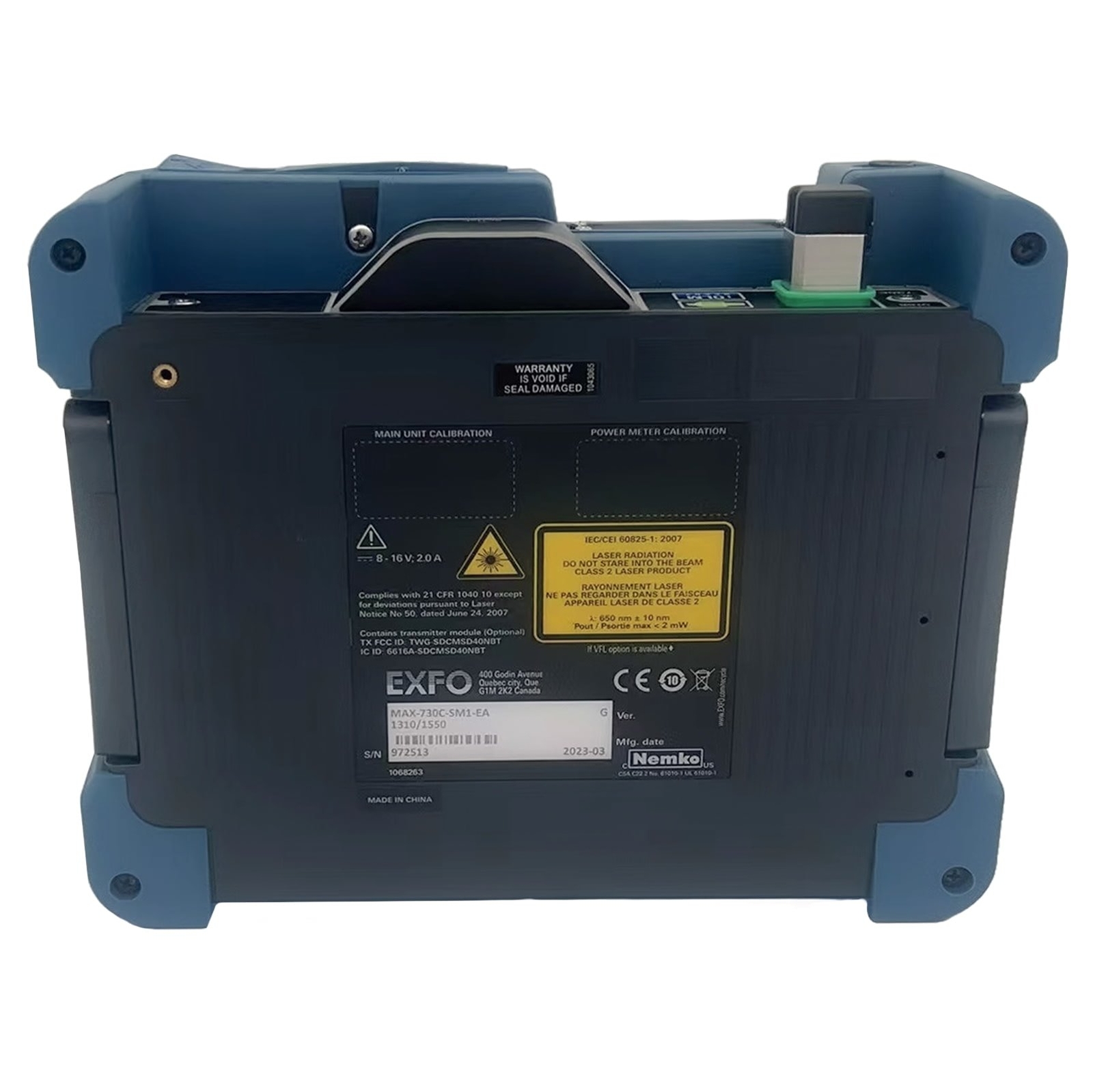 EXFO MAX-730C-SM1-EA Optical Time Domain Reflectometer Singlemode PON OTDR iOLM-
