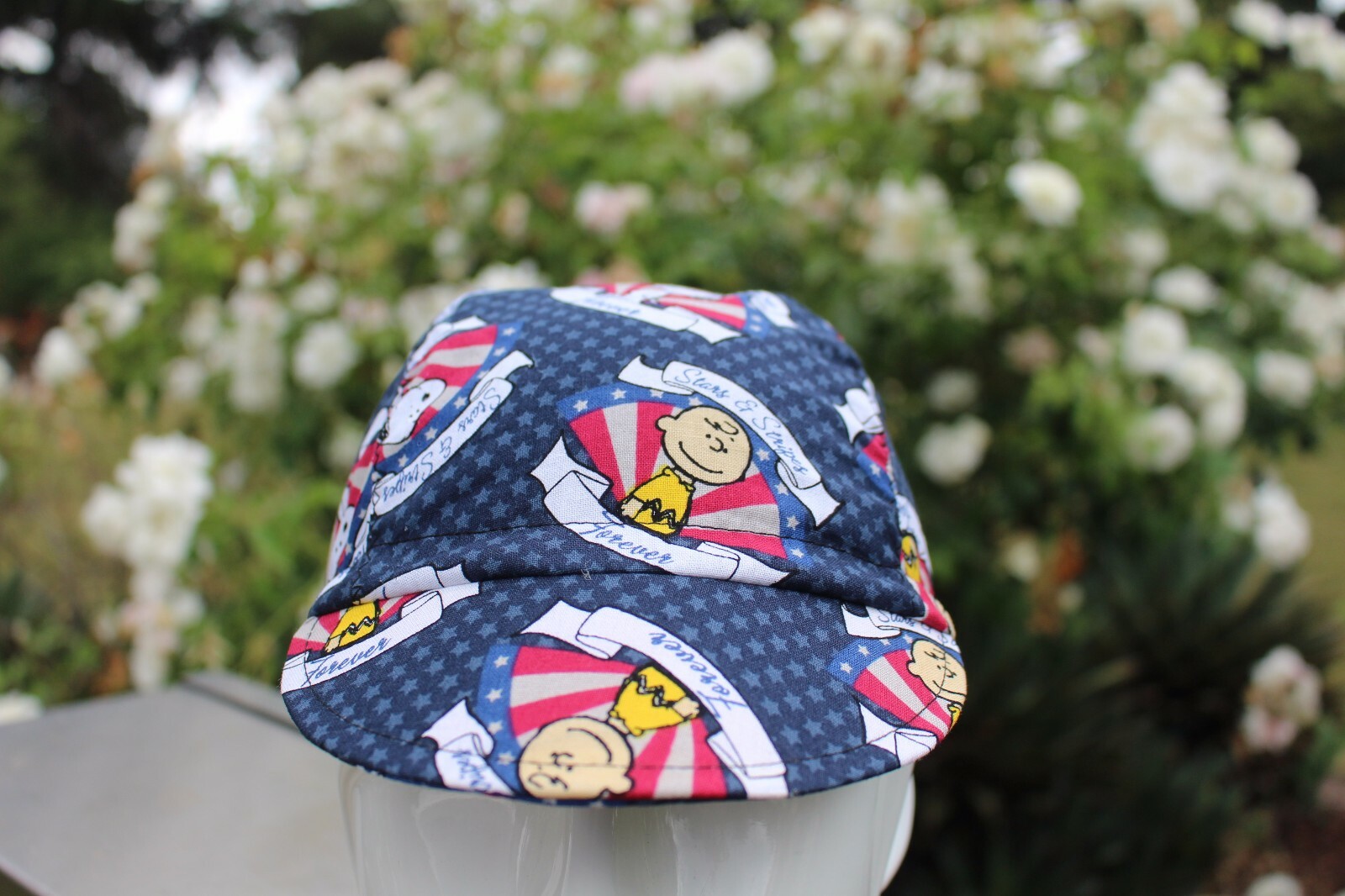 CYCLING CAP 100% COTTON CHARLIE BROWN FOR PRESIDENT MADE IN USA   S M L