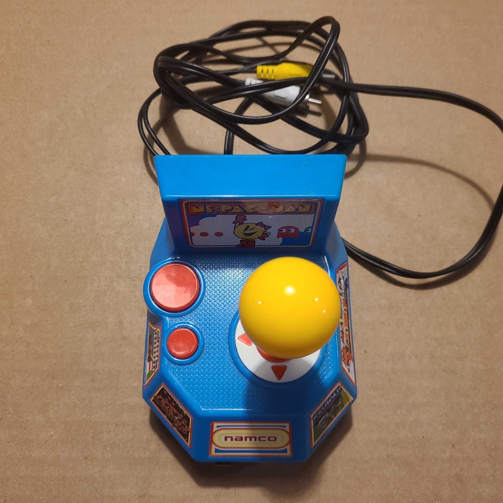 2004 JAKKS Namco Ms. Pac-Man Galaga 5-in-1 TV Plug N Play Arcade, Tested:Working
